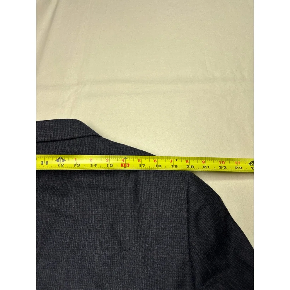 Jos A Bank Executive Collection Grey Glen Plaid 100% Wool Suit Men 2Pc 43R 38x28